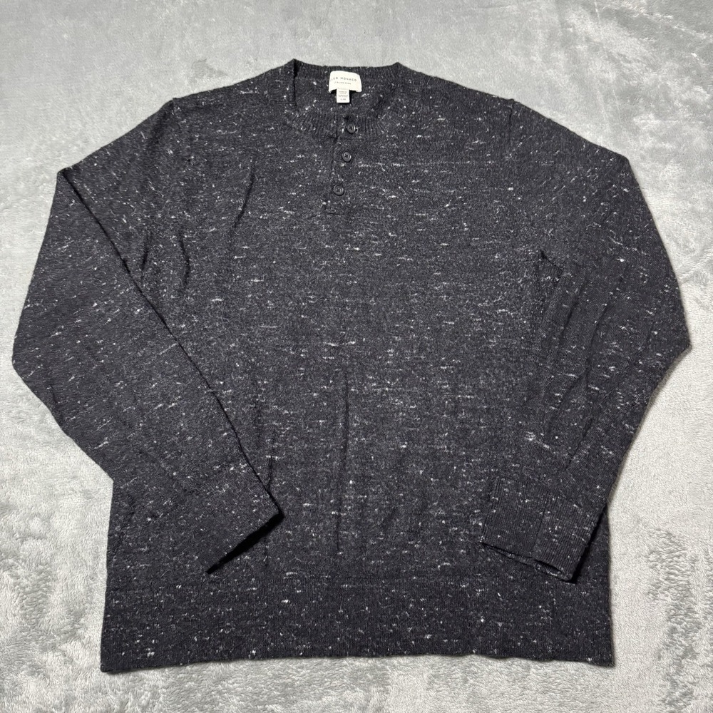 Club Monaco Womens Wool Speckled Gray 1/4 Button Pullover Size‎ L